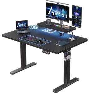 Airfish Höhenverstellbarer Schreibtisch 120 x 60cm mit Monitorständer