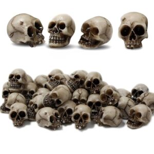 Scinzene 20 Stück Mini Totenkopf Schädel, Blumentopf Dekoration Deko, Halloween Deko Hallowee, Für Spukhaus und Halloween Horror Party