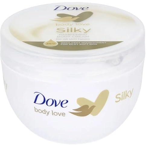 4er Pack – Dove Nourishment Body Cream – Silky – alle Hauttypen – 300ml