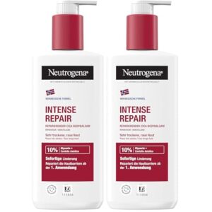 Neutrogena Intense Repair Reparierender CICA Bodybalsam, feuchtigkeitsspendende Bodylotion mit Glycerin & Centella Asiatica, nicht fettende Körperlotion für raue, sehr trockene Haut (250 ml)