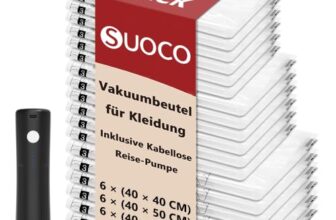 Vakuumbeutel für Kleidung Reise mit kabelloser Pumpe, 18 Stück