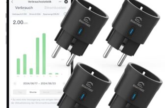 EIGHTREE WLAN Steckdose Mini, Smart Steckdose mit Strommessung, TÜV-geprüft