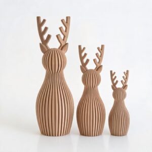 Scandi Japandi Rentier Deko Set 3-teilig Moderne skandinavische Dekofiguren