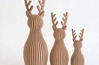 Scandi Japandi Rentier Deko Set 3-teilig Moderne skandinavische Dekofiguren