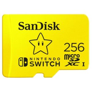 SanDisk microSDXC UHS-I Speicherkarte für Nintendo Switch 256 GB (U3, Class 10, 100 MB/s Übertragung, mehr Platz für Spiele)