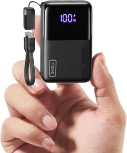 INIU Ultra Mini Powerbank, 10000mAh 45W Schnellladen mit USB C Kabel
