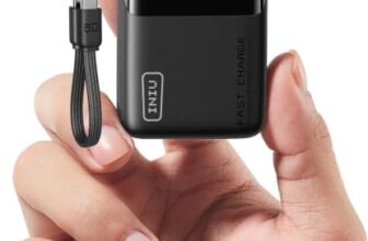 INIU Ultra Mini Powerbank, 10000mAh 45W Schnellladen mit USB C Kabel