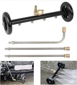 Hochdruckreiniger Unterbodenreiniger, Unterbodenwaschanlage, mit Schwenkrad und 2 Verlängerungsrohren, 4000 PSI (Hochdruckreiniger Unterbodenreiniger Swarchz)