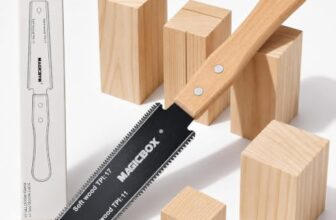 Magicbox Japansäge Ryoba 11/17 TPI, Kleine Japanische Zugsäge mit 15 cm SK5-Blatt, Holzgriff, Feinsäge Holz und Handsäge Holz für DIY, PVC, Bambus, Äste und Holzbearbeitung