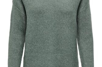 ONLY Damen ONLCAMILLA V-Neck L/S Strickpullover KNT 15204588, Laurel Wreath/Detail:Melange,XL