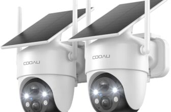 COOAU 2K Überwachungskamera Aussen Akku Solar-Outdoor Kamera Überwachung