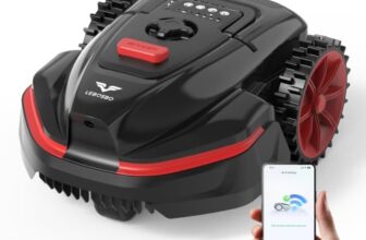 LEBOSBO V3 Mähroboter ohne Begrenzungskabel, KI-Visionsnavigation, 150+ Hinderniserkennung, App-Steuerung, bürstenloser Motor, 50 dB, Magnetstreifen, für kleine Ebene Gärten