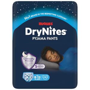 Huggies DryNites Nachtwindeln Jungen 8-13 Jahre, 9 Stück, Pyjama Pants