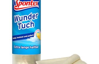 Spontex Wundertuch, hohe Wasser- und Schmutzaufnahme, ideal für Autolack, Glas und Kacheln, reinigt Streifen- und fusselfrei, 1er Pack
