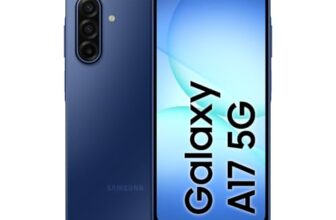Samsung Galaxy A17 5G AI Smartphone, KI-Handy mit Android, Dünner 7,5-mm-Rahmen, 50-MP-Kamera, 128 GB Speicher, 4 GB RAM, 5.000-mAh-Akku, Blue, 2,5 Jahre Herstellergarantie [Exklusiv auf Amazon]