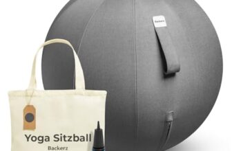 Backerz Sitzball Büro Ergonomisch 65cm, Gymnastikball mit bezug Ballstuhl