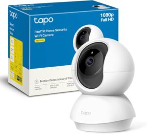 Tapo C200C 360°-WLAN-Überwachungskamera für den Innenbereich, 1080P, Nachtsicht, Bewegungserkennung, Zwei-Wege-Audio, kompatibel mit Alexa und Google Assistant, für Babys/Haustiere (Generalüberholt)