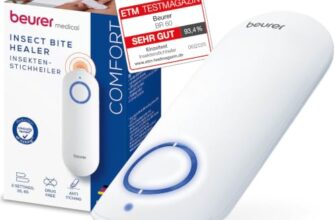 Beurer BiteX Original Insektenstichheiler BR 60, Mückenstich Hitzestift zur Behandlung von Insektenstichen- und bissen, elektrischer Stichheiler, Urlaubs-Gadget, lindert Juckreiz, 9,8 x 3,5 x 1,9 cm