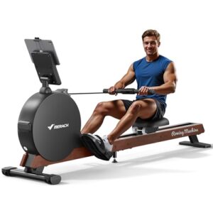 MERACH Magnetisches Rudergerät, 60 kg Widerstand, 16 Stufen, App-Steuerung