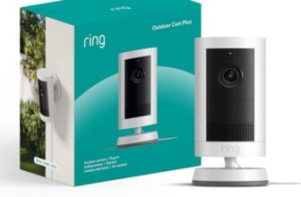 Ring Außenkamera Plus Netzstecker (Outdoor Camera Plus neueste generation) | 2K-Weitwinkelvideo | Kabellose Überwachungskamera zur Selbstinstallation | 30-tägiger Gratiszeitraum für Ring-Abonnement