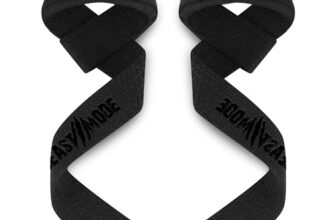 BEAST RAGE Zughilfen für Krafttraining (Fitness Straps) Kreuzheben Gurte Frauen Männer (Gepolstert) Gewichthebergurte Baumwolle Handgelenkstütze Griffe Hantel Bar (Lifting Straps) (Schwarzes Gel)