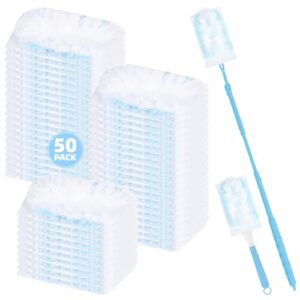 Nicemiya 52 Stück Staubmagnet für Swiffer Staubmagnet Nachfüllpack (Blau)