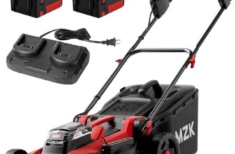 MZK 40V 41 cm Akku Rasenmäher mit Akku und Ladegerät, 2X 4.0Ah
