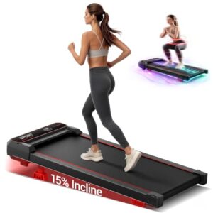 LONTEK 3.0HP Vibration Plate Walking Pad mit Steigung