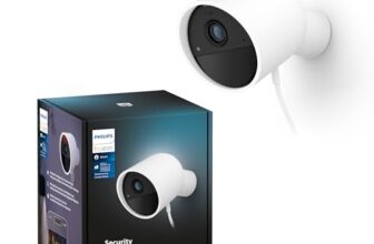Philips Hue Secure kabelgebundene Kamera mit Standfuß, Weiß, 1er Pack