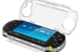 TNP Clear Hard Case for PSP 1000 – Protective Transparent Hard Case for Sony PSP 1000, Full Cover Crystal Clear Hard Case for PSP 1000 Console, Snap-in Protector Cover Case with Clear Display