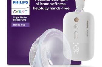 Philips AVENT Hands-free elektronische Einzelmilchpumpe, Motor in Krankenhausqualität, spiegelt den Trinkrhythmus des Babys wider, bis zu 85 Pumpbewegungen pro Minute, leichte Auffangschale, SCF531/11