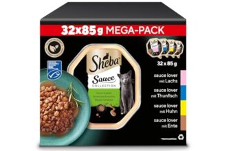 SHEBA Schale Nassfutter Multipack Mega-Pack Sauce Collection Feine Vielfalt MSC-Zertifiziert 32 x 85g