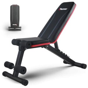 PASYOU Hantelbank Klappbar Verstellbar, Multifunktions Trainingsbank Schrägbank für Ganzkörper-workout，10 in 1 Fitnessbank für zu Hause oder im Fitnessstudio, 230kg Gewichtskapazität