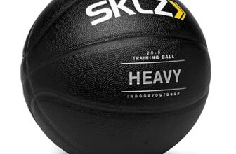 SKLZ Basketball Trainingsball, Verbessern von Dribbeln & Ballkontrolle, Schwarz, Schweres Gewicht