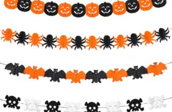 Luxorielle 4 stück Halloween Girlande, Papier Girlande gruselig Halloween