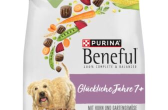 Beneful Glückliche Jahre 7+ Senior Hundefutter trocken, mit Huhn und Gartengemüse, 1er Pack (1 x 12kg)