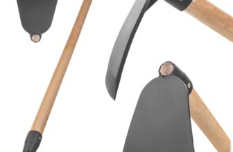 KADAX Gartenhacke mit langem Holzstiel und robustem Stahlblatt, Hacke aus geschmiedetem Stahl, Pflanzhacke für Gartenarbeit, Unkrauthacke (mit Stiel)