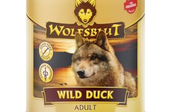 WOLFSBLUT – Wild Duck Adult | Nassfutter mit wertvollen Superfoods für ausgewachsene Hunde. Getreidefreies Alleinfutter ohne Zusatzstoffe in der Dose | 6x800g Ente
