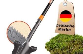 Der stabile Spaten mit Wurzelsäge | Wurzelspaten für das einfache Graben im Garten | Schaufel Garten mit ergonomischem Griff und breiter Trittkante | Gärtnerspaten mit Säge für Harte Böden