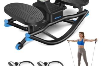 MERACH Stepper für Zuhause mit Power Rope,U-förmiger Rock Stepper,MAX 150KG