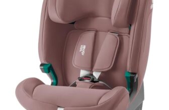 BRITAX RÖMER Kindersitz EVOLVAFIX, mit ISOFIX, für Kinder von 76-150 cm (i-Size), 15 Monate – 12 Jahre, Dusty Rose