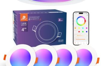 DUSKTEC Einbaustrahler LED RGB, Smart LED Spots Deckenleuchte 10W 1000LM