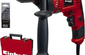 Einhell Schlagbohrmaschinen-Set TC-ID 720/1 E Kit (Bohren/Schlagbohren, 13 mm-Schnellspannbohrfutter, Drehzahl-Elektronik, inkl. 5-tlg. Bohrer-Set für Beton + E-Box Basic)