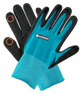 Gardena Pflanz- und Bodenhandschuh 8/M: Handschuhe für Garten- und Bodenarbeiten, Feuchtigkeitsschutz dank Nitril-Oberfläche, mobile touch für Smartphonenutzung (11511-20)