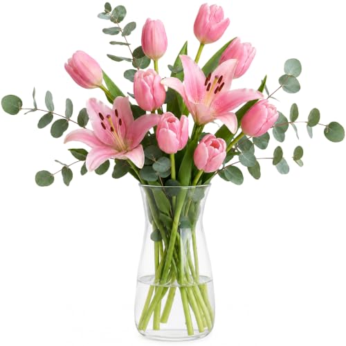 BTSD-home 20cm Tulpenvase Glasvase für Tischdeko Hochzeit Home Deko