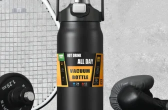 Tragbare Thermosflasche mit großem Fassungsvermögen von 1500 ml mit Strohhalm, aus 304 Edelstahl, Thermotasse, Kaffeetas