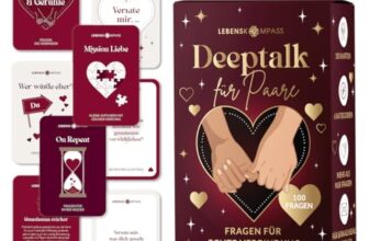 Lebenskompass® Deeptalk Karten-Spiel für Paare – 100 Gesprächskarten in 6 Kategorien – Spiel & Geschenk für Date Night, Beziehung, Jahrestag – Persönliche Fragen für Nähe & Achtsamkeit