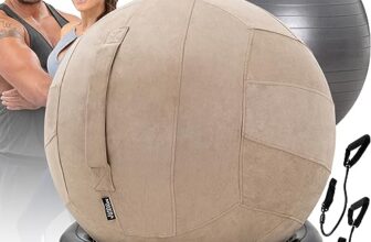 Miweba Sports Gymnastikball | 65 cm ∅ | Traglast 500 kg (Beige)
