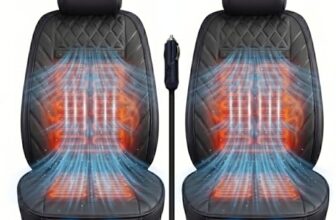 Ctopkatuo 12V Auto Klimasitzauflage – Kühlende Belüftung & Beheizbare Sitzauflage, 3D Mesh Gewebe, Leise Lüfter, Universeller Sitzbezug für Auto & SUV (Schwarz)