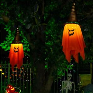 BLOOMWIN Halloween Deko Garten Outdoor Gruselig LED Lichterkette 2Stück 1M